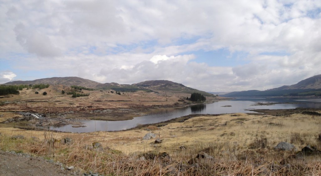 Craiglee, Mulluss and Wee Hill of Craigmullach from across Loch Doon in April last year