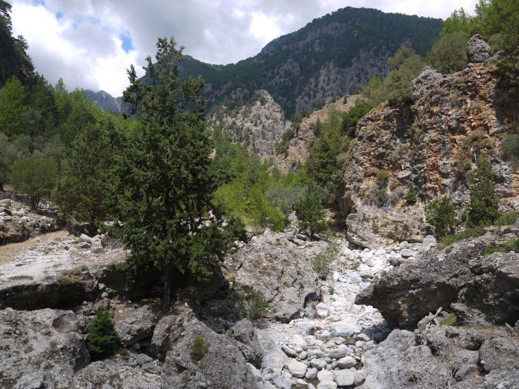 View back up the gorge from near Samaria Village